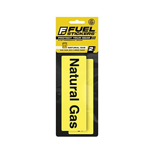 Natural Gas Sticker Fuel Label Signage for Pipe Storage Tank Container Weather Proof Extreme Stick IndoorOutdoor Rated Natural Gas Label by Fuel Stickers USA Made 6x2 inch 2 Labels