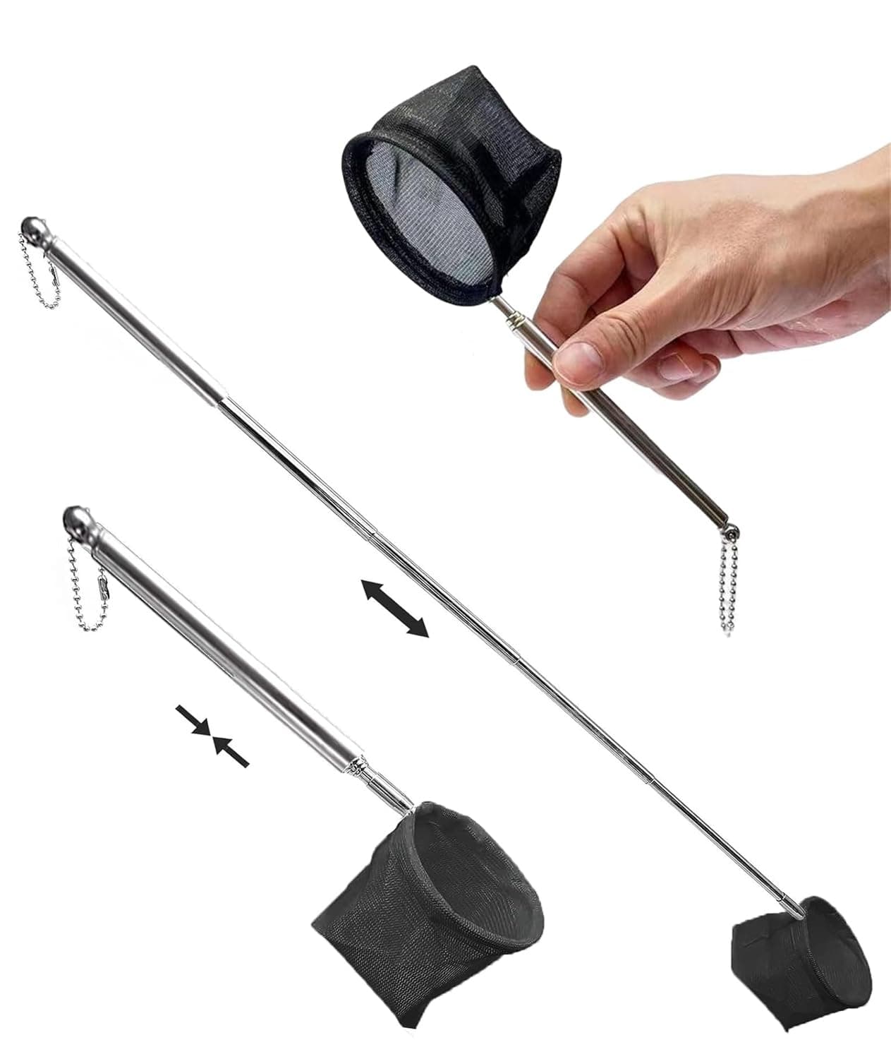 Fish Net, Fish Net for Aquarium, Fish Catching Net Adjustable and Retractable Fishing Nets are Suitable for Capturing Various Types of Fish, Making It Easier for You to Handle