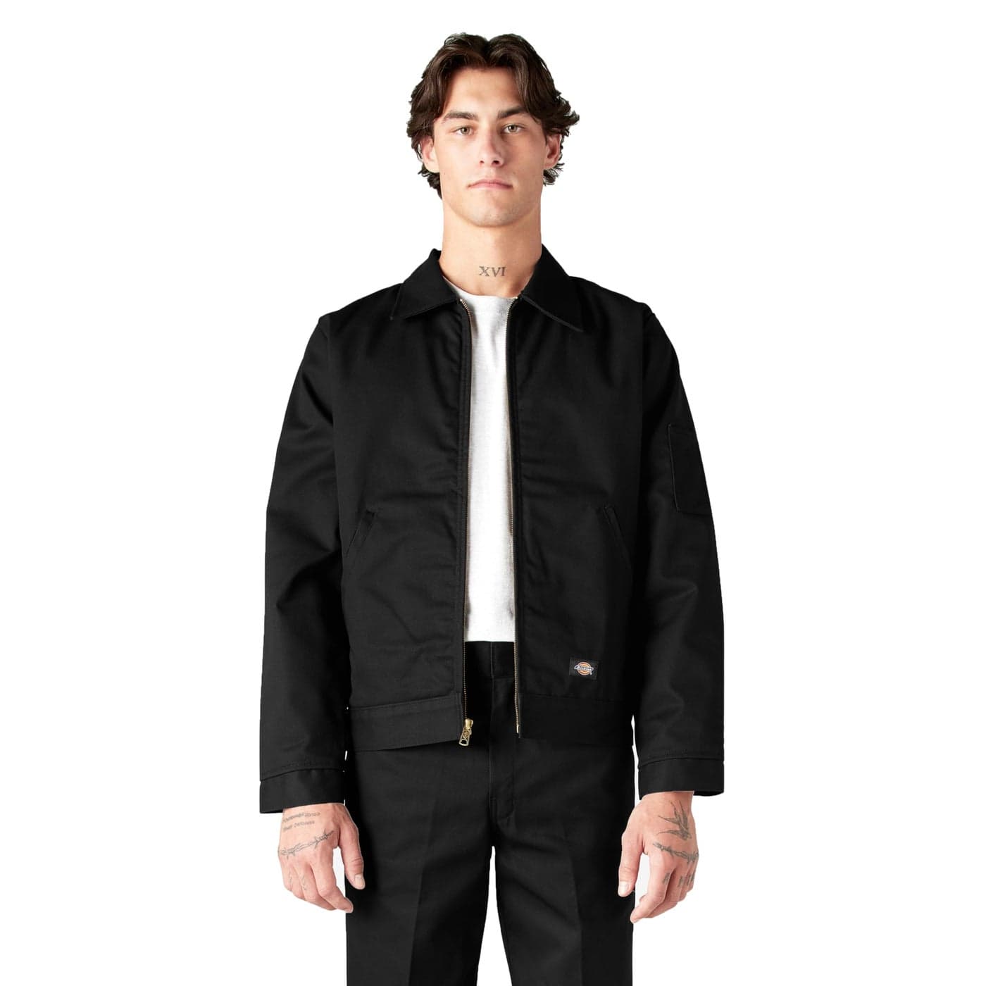Dickies Mens Lined Eisenhower Jacket Black MediumTall