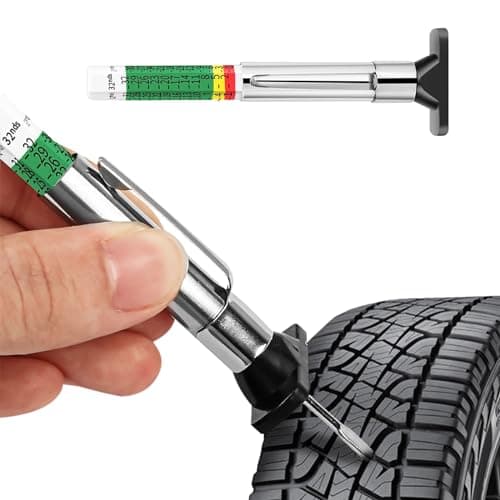 Yourkar Car Tire Tread Depth Gauge Universal Tire Gauge with SixSided Smart Color Coded Tread Measurement Tool for Auto Truck SUV 1 PCS
