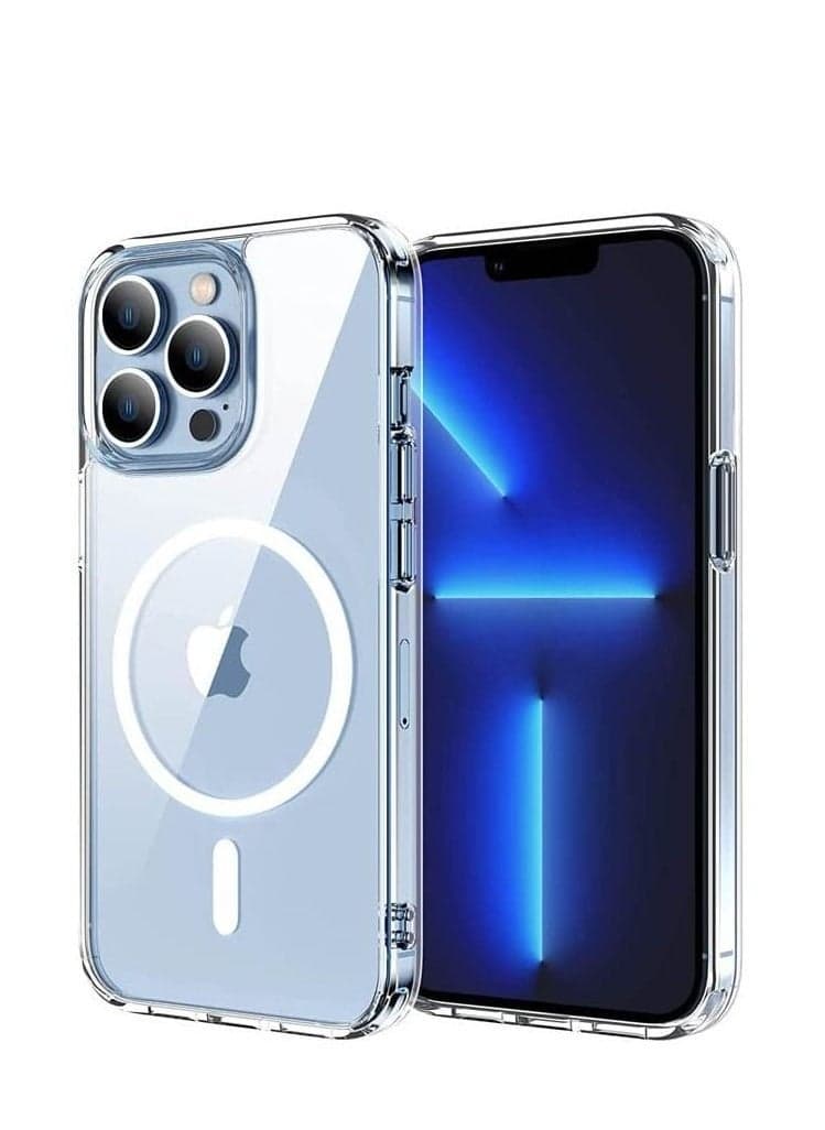 Magnetic iPhone 13 Pro Max 6.7 Inch Case Clear TPU Transparent with Shock Absorption Proof Anti Scratch Resistant Bumper Protective Crystal Cover