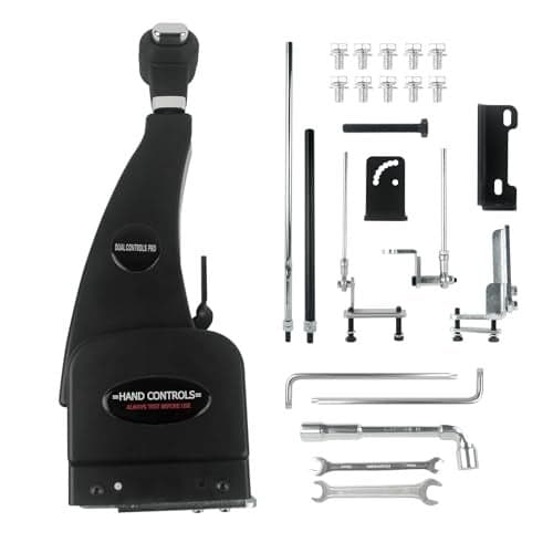 Femibon Handicap Drivers Fixed Hand Controls Permanent Device, Driving Hand Controls Car Pedal Assist Controls,Permanent Driving Controls