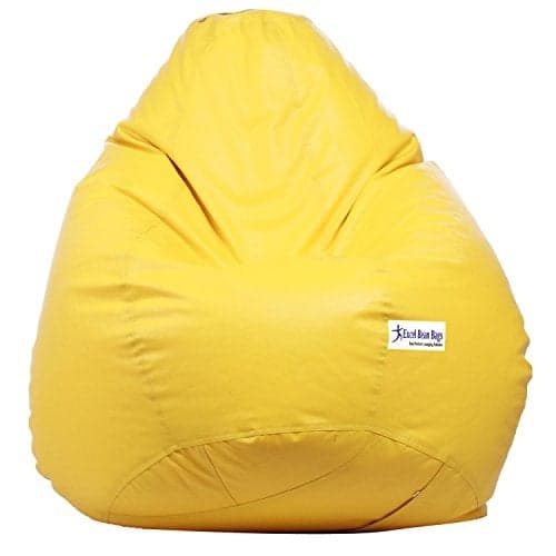 Sattva Classic Teardrop Shape Bean Bag Cover Without Beans XXXL Size - Yellow