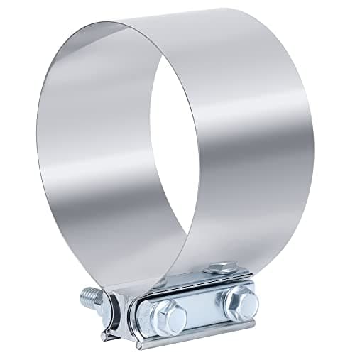 Vitonsbay 4 Inch Exhaust Clamp4 Inch Butt Joint Exhaust Muffler Pipe Band Clamp Sleeve Coupler Stainless Steel1PCS