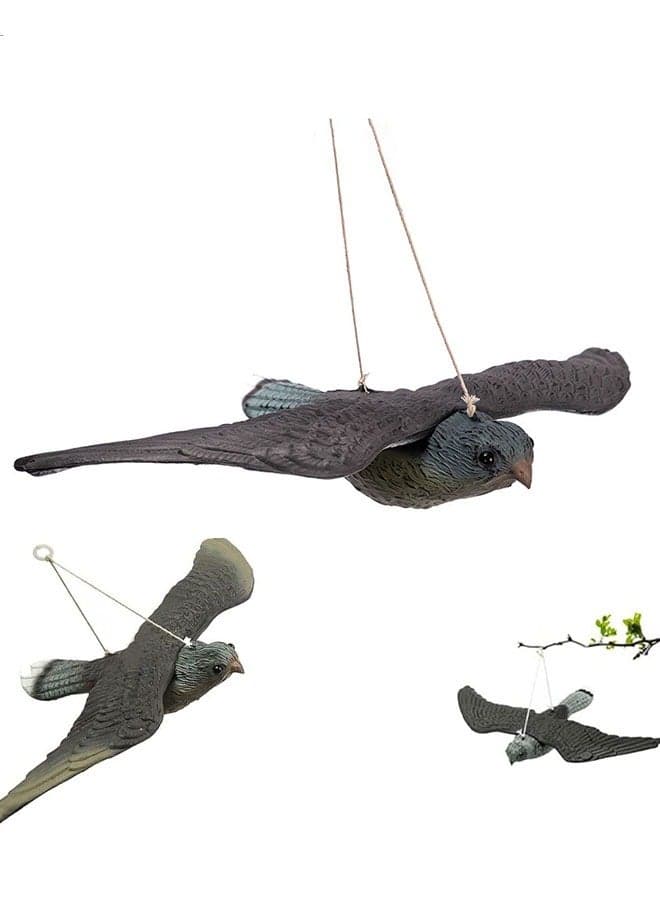Bird Control Panic Device, Premium Bird Repellent Fake Flying Eagle Decoy, Hanging Realistic Predator Scarecrow Diverter, Bird Repeller For Birds, Mice, Squirrels, Rabbits And Other Birds Or Rodents