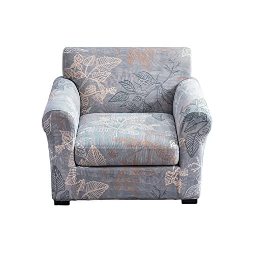 KRFOONN 2 Piece Chair Covers Printed Sofa Covers Couch Covers Washable Armchair Sofa Couch Slipcover Furniture Protector with Elastic Bottom for Living Room (Armchair, 17), Small