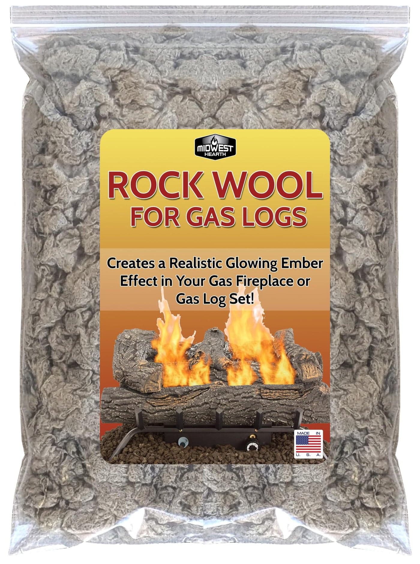 Midwest Hearth Rock Wool for Gas Log 6 oz Bag