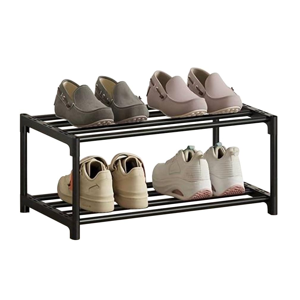 XIANGLV Shoe Rack 2Tier Shoe Rack Small Shoe Racks Storage Organizer AntiRust Coating Suitable For Dormitory Rental House Balcony Hallway Quick Assembly