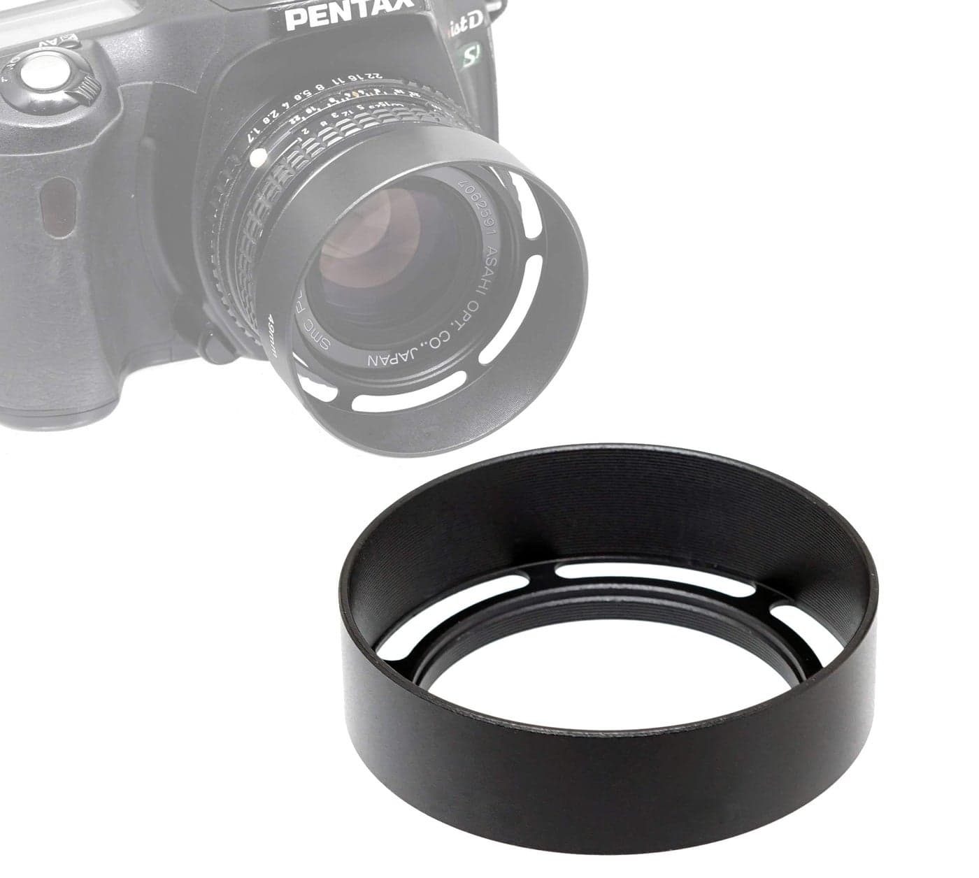 Fotasy Metal Lens Hood - 49mm Vented for Fuji, Leica, Olympus, Panasonic, Sony Lenses