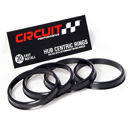 Circuit Performance Hub Centric Rings (4 Pack) - 67.1 to 64.1 Black Nylon Hubrings - Compatible with Honda Civic, Accord, Most Acura with 64.1mm Vehicle Hub Using Wheels with 67.1mm Centerbore