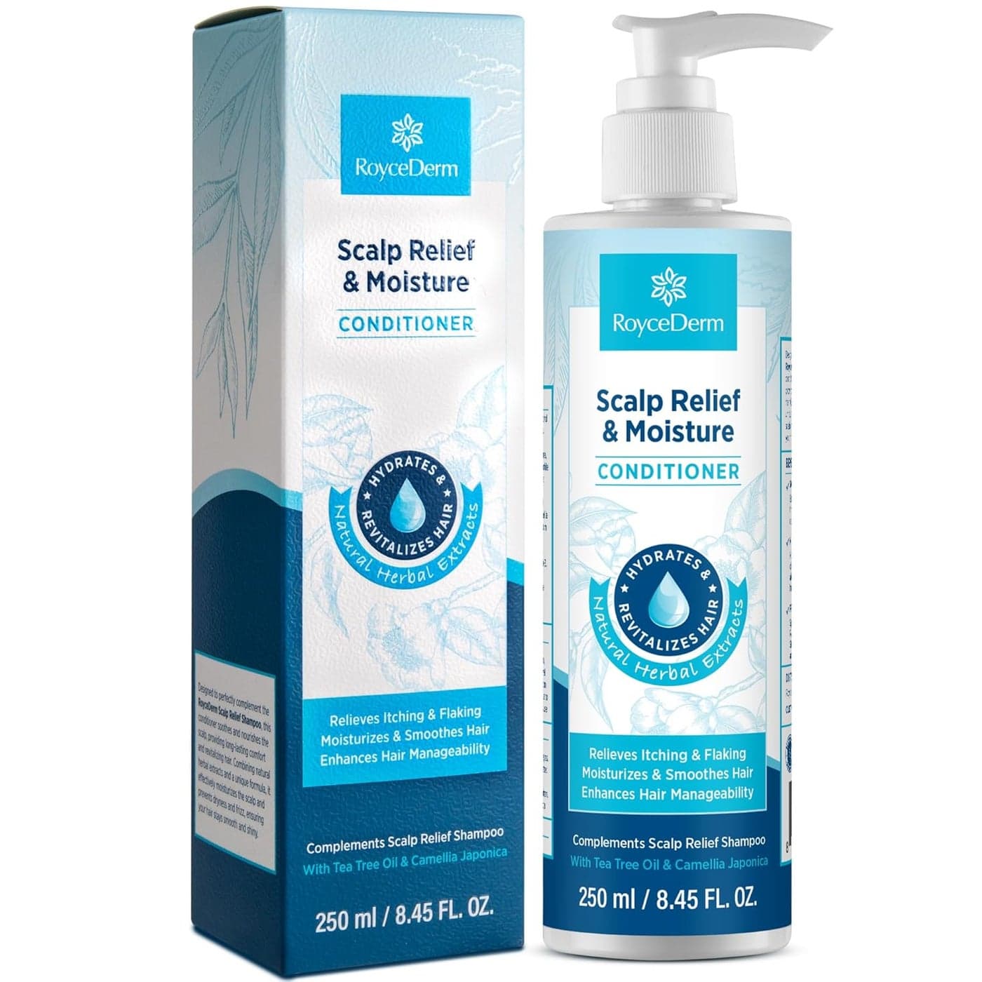 Roycederm Scalp Relief Moisture Conditioner Hydrating Nourishing Formula with Jojoba Oil Aloe Vera Camellia Oil Soothes Dry Itchy Scalp