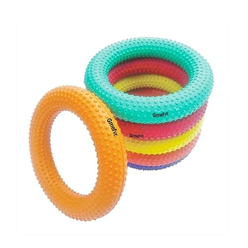 Gmefvr Rubber Dotted Tennikoit Ring 6 Inches Diameter Multicolor, Kids Playing, Tennis Ring, Rubber Frisbee