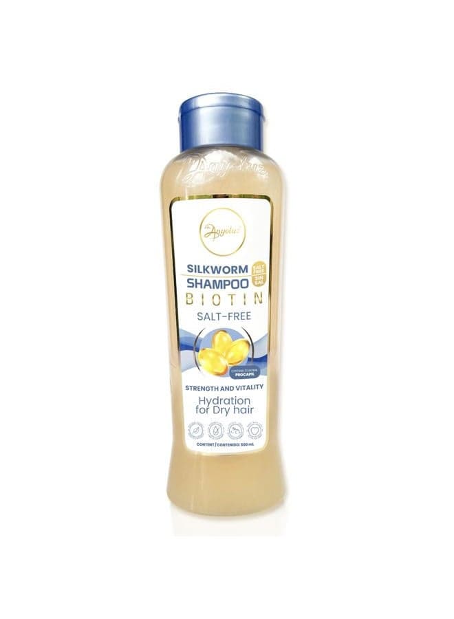 ANYELUZ Silkworm Shampoo, Enhances Hair Elasticity, Softness, Strength, and Natural Shine, Protects Hair from Dehydration, For Dry Hair