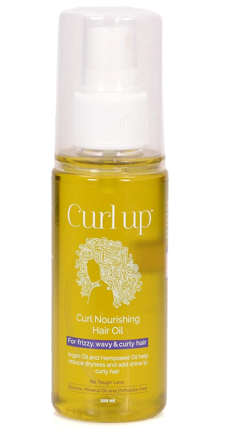 Curl Up Curl Nourishing Hair Oil Light NonGreasy and NonSticky Oil for wavy and Curly hair I Silicone FreeMineral Oil Free and Phthalate free100ml