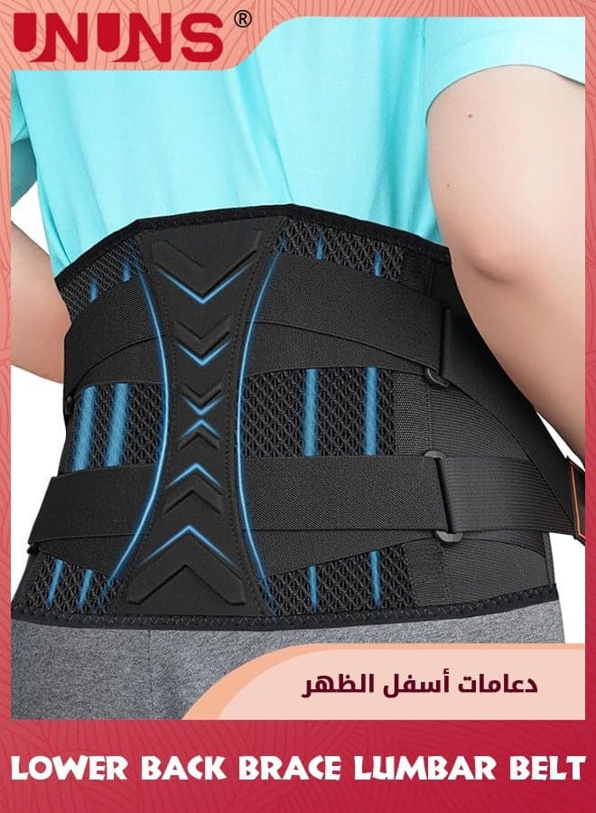 Back Brace For Lower Back Pain Relief,Lower Back Brace,Lumbar Support Belt,9 Stays Lower Waist Support Belt Brace With Removable Lumbar Pad For Men,Heavy Lifting Herniated Disc,Sciatica,Scoliosis-XL