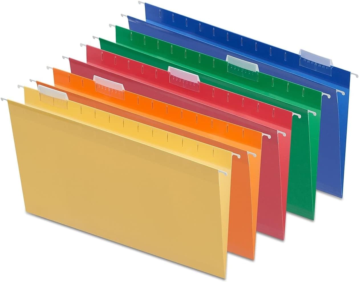 Staples Heavy Duty Hanging File Folders 5Tab Legal Size Assorted Colors 25Box
