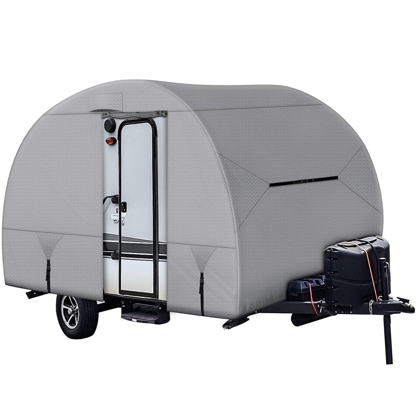 Leader Accessories RPOD Cover Travel Trailer RV Cover Teardrop Cover Windproof Extra Thick with Adhesive Repair Patches 1RPod tt Cover Model 2 Up to 162L