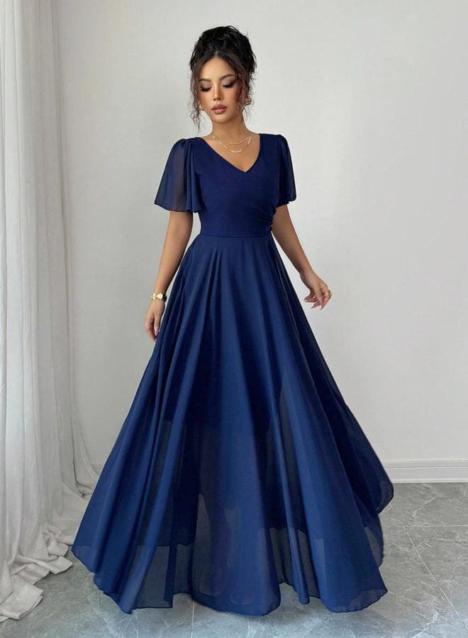 Women's solid color dress