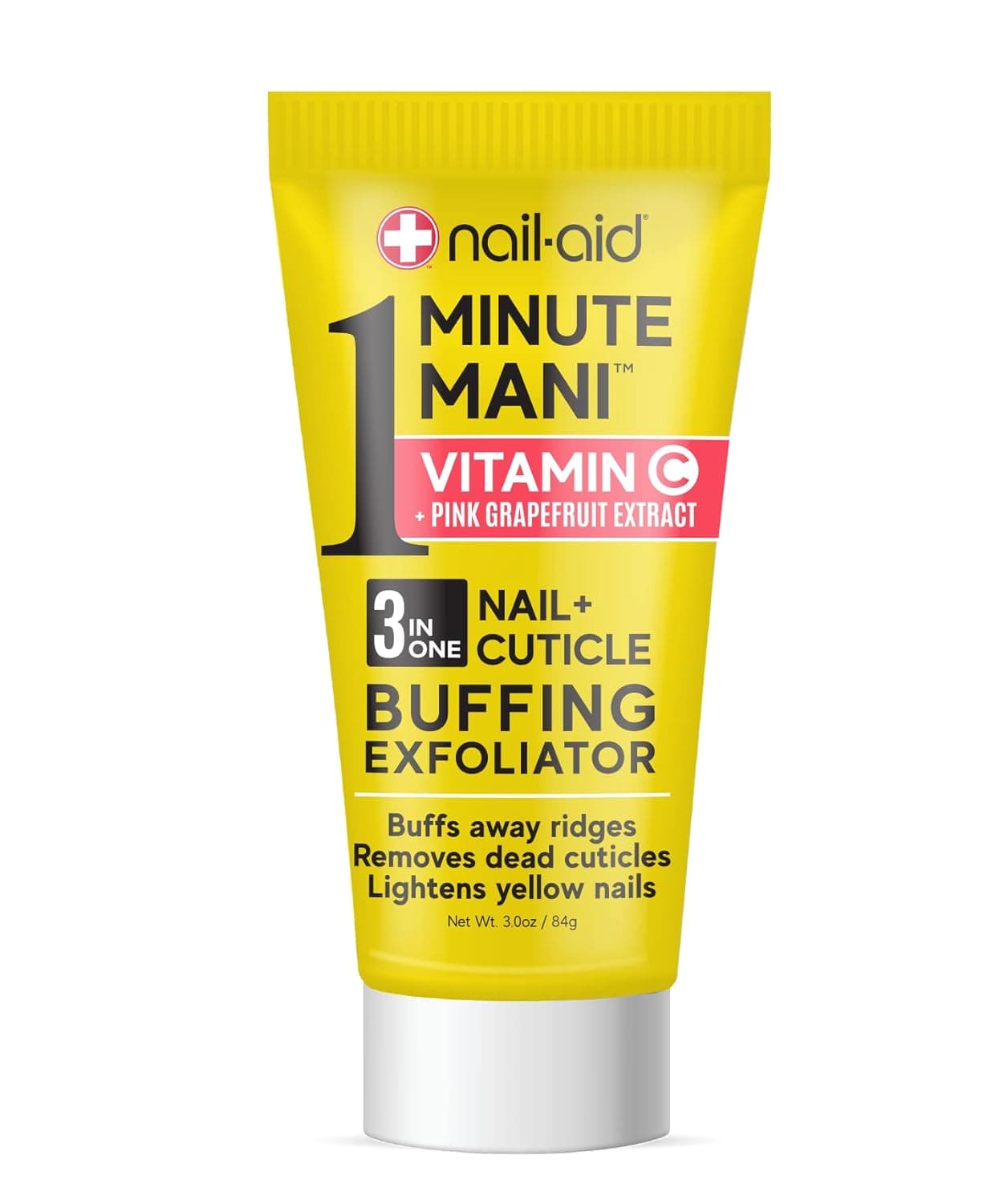 NailAid Vitamin C Pink Grapefruit Extract 3In1 Nail Cuticle Buffing Exfoliator