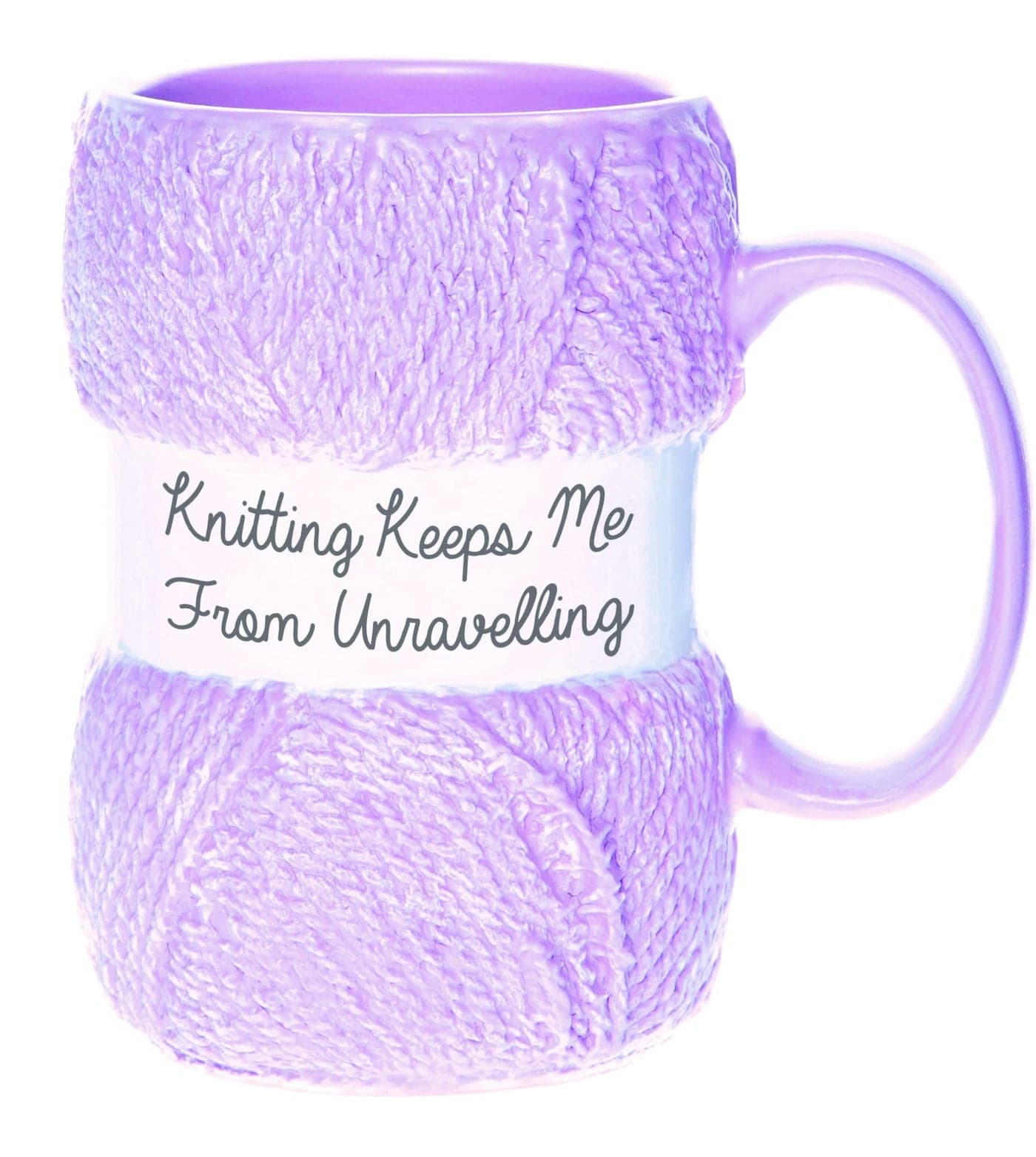 Boxer Gifts Knitting Keeps Me From Unraveling Novelty Knitting Gift Mug Light Pink Colour With Realistic Yarn Detailing Amazing Christmas Birthday Or Mothers Day Gift For Her