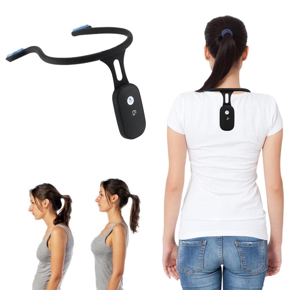 Intelligent Posture Corrector and Trainer for Back Hanging Neck Trainer Rechargeable Silicone Automatic Induction Smart Posture Corrector for Women MenNeck Back Brace