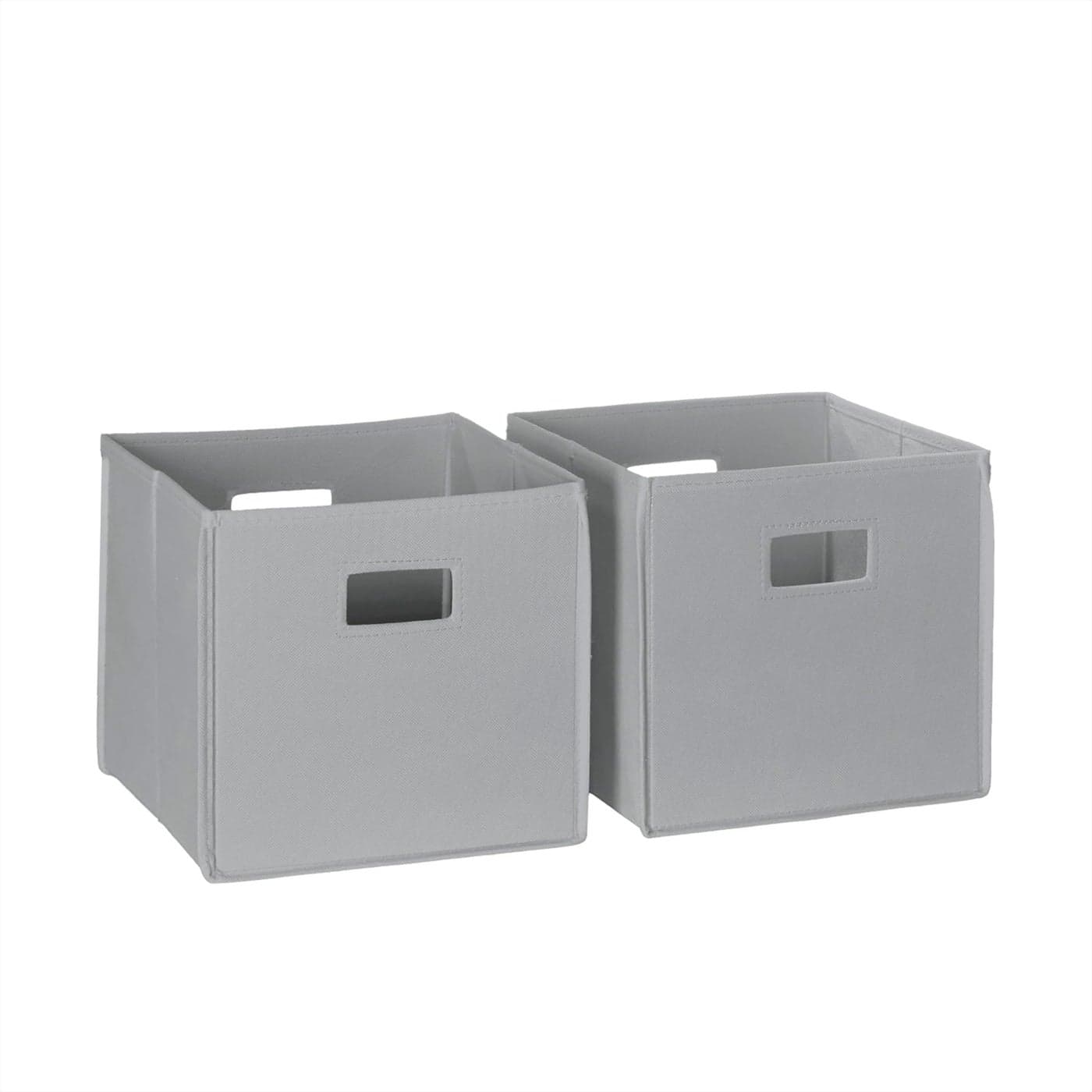 RiverRidge Folding Storage Bins with Handles Gray Cube Storage Organizer forCloset Bedroom Playroom Closet Organizers and Storage Set of 2
