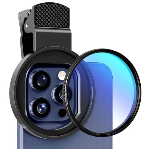 52mm Polarizing Filter for iPhone, Circular Polarized Lens with Upgraded Clip,Rotatable Cpl Filter Compatible with iPhone 16/15/14/13 Pro Max Samsung Moto Google TCL Phone