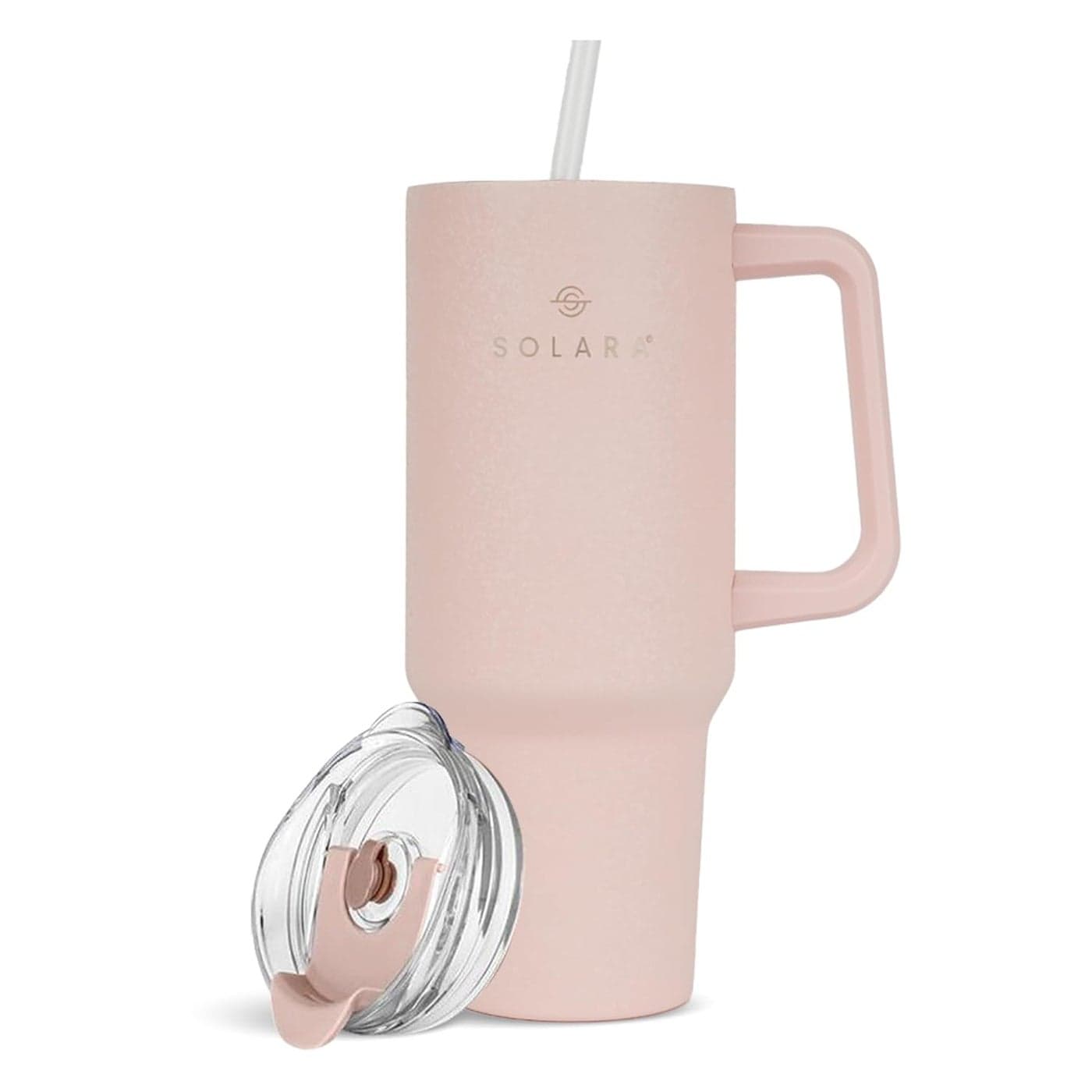 SOLARA Elixir 40oz Insulated Tumbler with Straw and Lid Tumblers for Hot and Cold 1200ml Stainless Steel Tumbler with Straw Travel Mug Coffee Mug for Office Home Dusky Pink