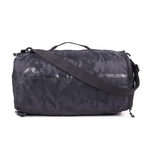 Nivia Solo Gym Bag for Men & Women, Ventilated Shoe Compartment, Internal Utility Pocket, Side Mesh Pocket, Convertible Carry System, Ideal For Fitness, Sports, Travel, Workout & Training (Black), 25L