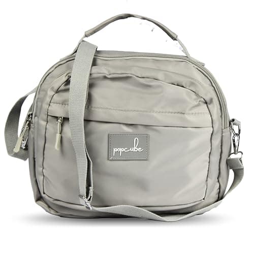 POPCUBE Big Women Big Crossbody Bag Waterproof Multi-layer Casual Satchel Bag Shoulder Bag Messenger Bag Travel Bag With Inner Padded Pocket & Adjustable Strap