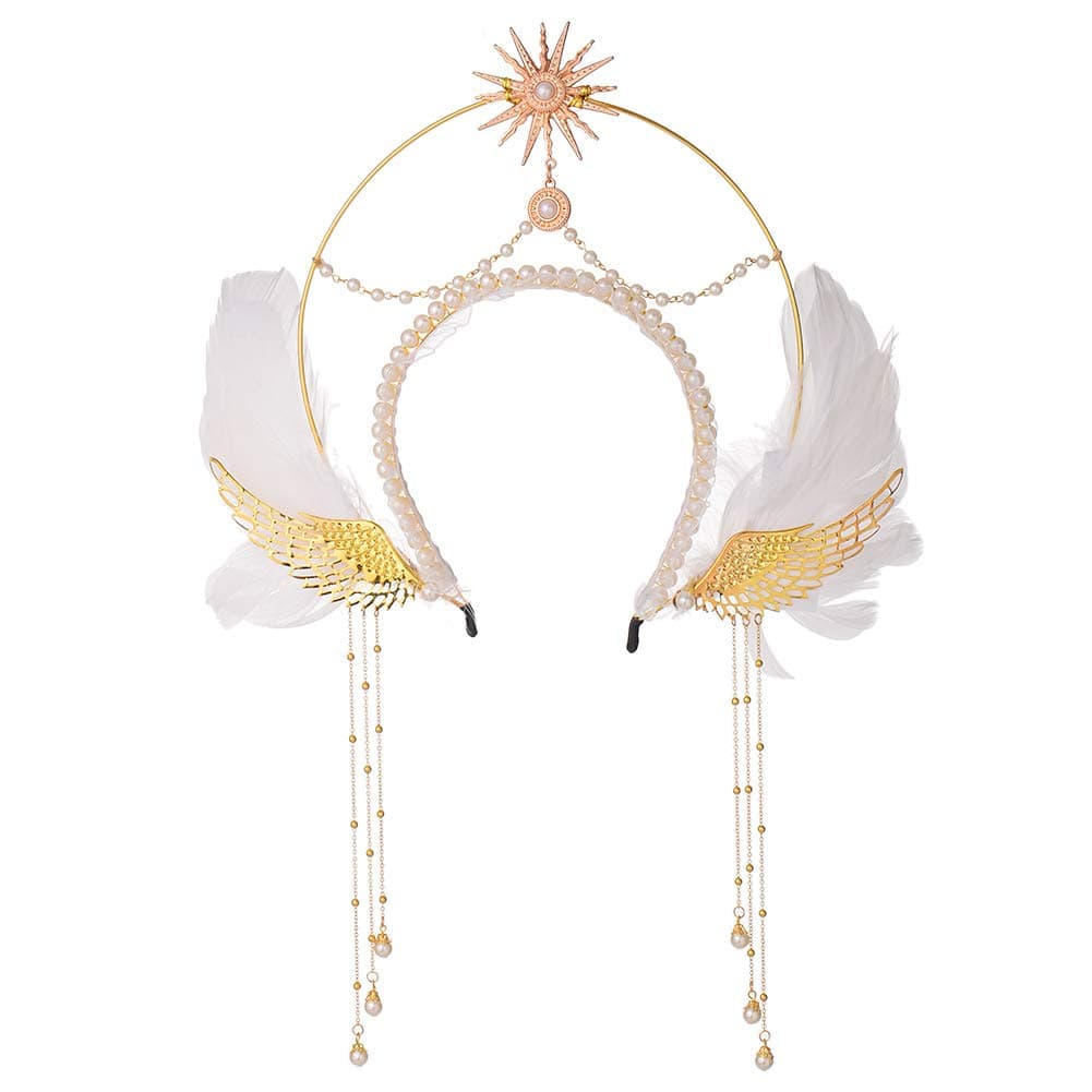 BLESSUME Halo Crown Mary Goddess Headband Women's Halloween Costume Goddess Headpiece (Style 17)
