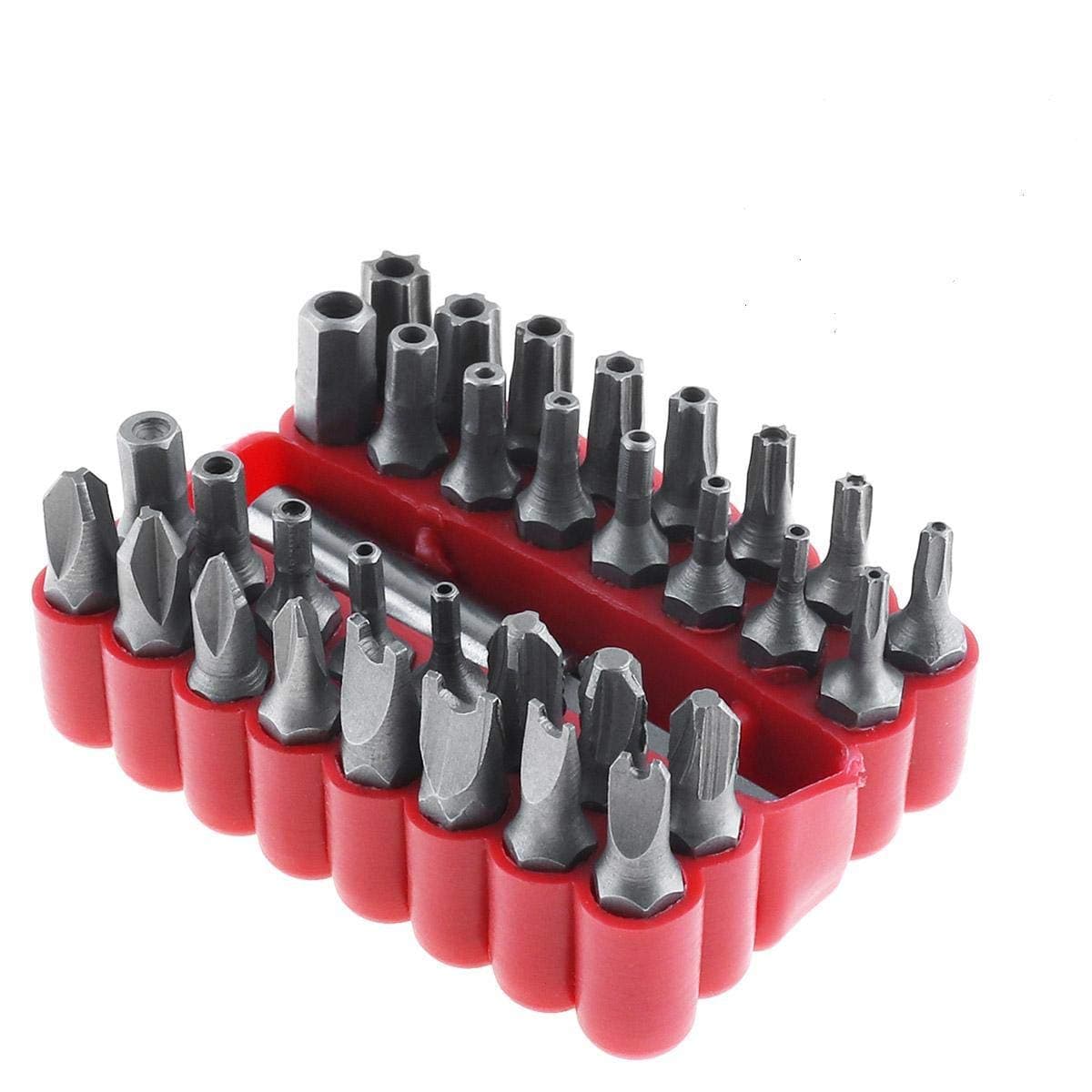 ChgImposs 33 Piece Screwdriver Bit Set Security Screwdriver Tool Kit with Hex and Torx Special Batch Charging Drill Shaped