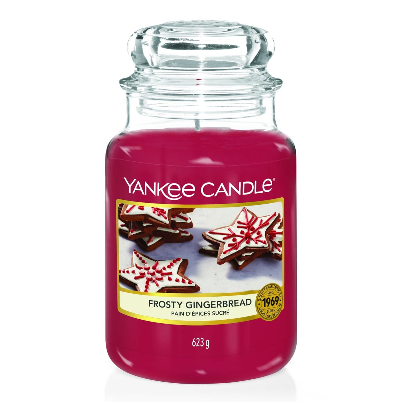 Yankee Candle Scented Candle Frosty Gingerbread Large Jar Candle Burn Time up to 150 Hours