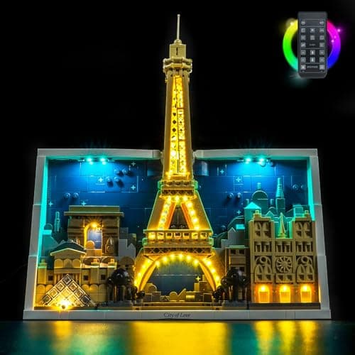 BrickBling LED Light Compatible with Lego Paris City of Love Creative Lighting Kit Compatible with Lego 21064No Model Included RC Version Light