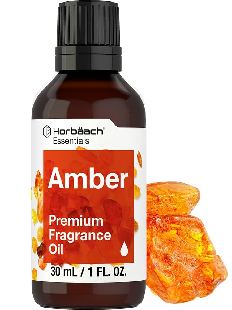 Horbäach Amber Fragrance Oil | 1 fl oz (30ml) | for Diffusers, Candle and Soap Making, DIY Projects & More | Premium Grade