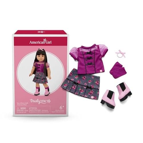 American Girl Truly Me 18inch Doll Outfit Bows Blooms Outfit for Ages 6