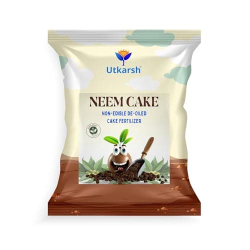 Utkarsh Neem Cake Powder for Plants, Organic Neem Khali Fertilizer for Home Garden, Manure for Flowers, Vegetables & Lawn, Pest Repellent (5 Kg; Pack of 1)