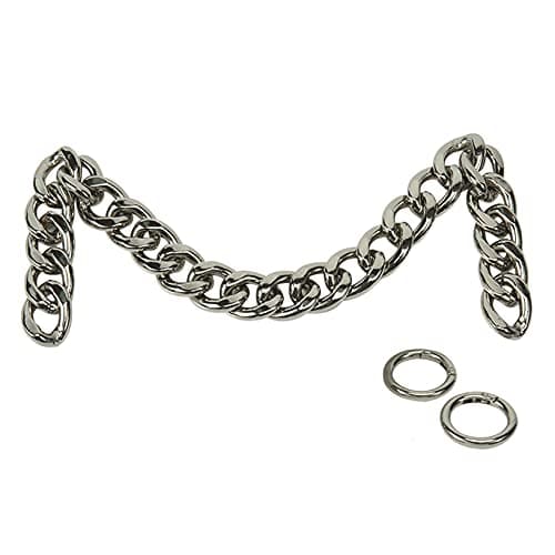 Xiazw DIY Heavy Chunky Aluminum Metal Purse Handle Bag Chain Charms Strap Replacement Handbag Accessories Decoration Silver