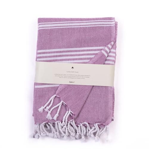 HABER Bath Towel Cotton, Ultra Soft & Highly Absorbent, Quick Dry Lightweight Luxury Towel for Bathroom, Spa & Travel-Dew Purple (Pack of 1, Large Size 76x 152cm, Summer Friendly, Fast Drying)