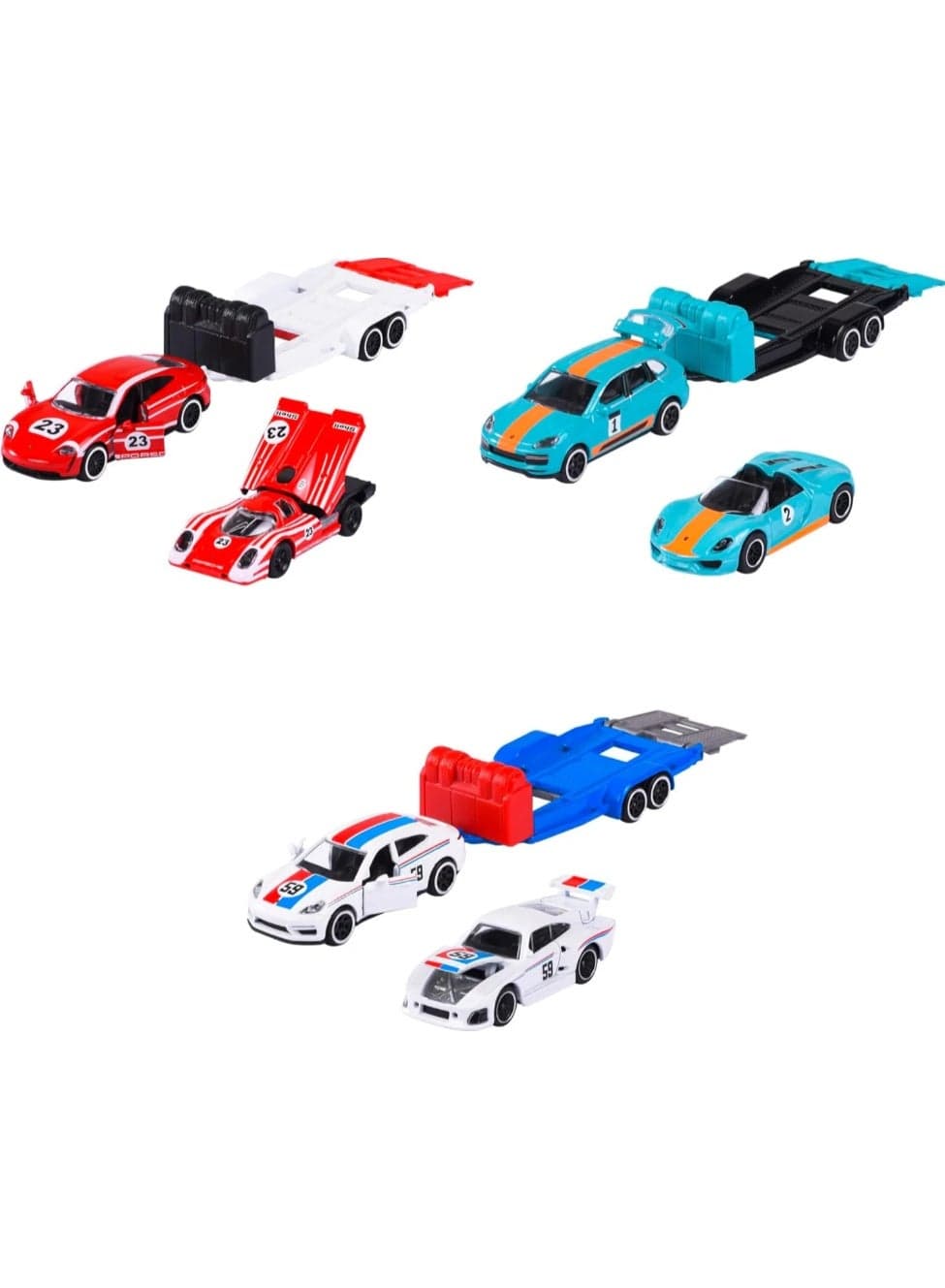 Majorette Porsche Race Trailer Die-Cast Vehicle Assortment for Kids & Collectors