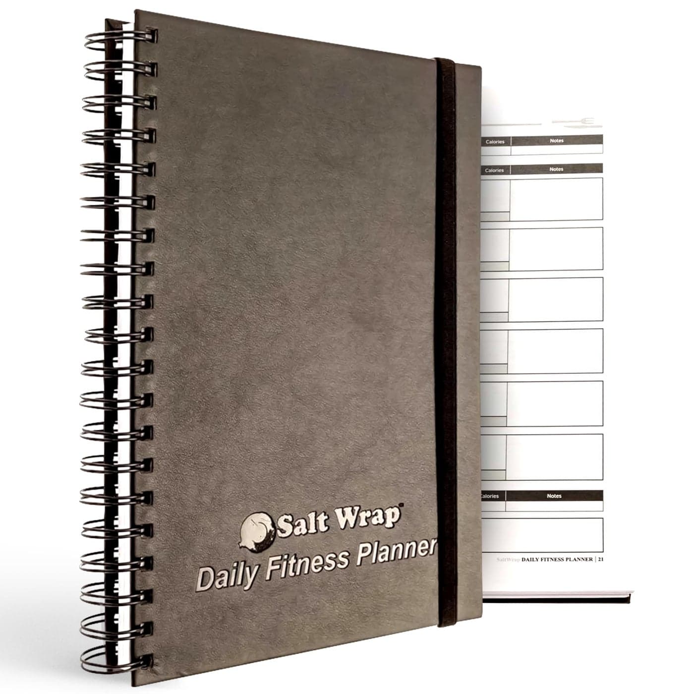 SaltWrap Daily Fitness Planner Workout Planner & Log Book, Exercise Gym Notebook Wellness, Health, Nutrition, and Food Plan Tracker, Weight Loss Goal Tracking (Daily + Weekly Logs)