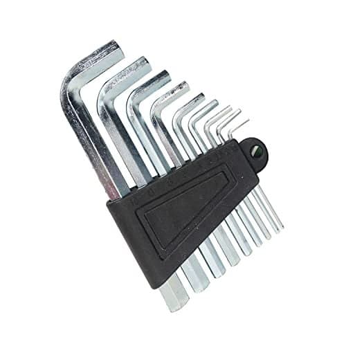 Electronic Spices Universal Hexagonal or Allen L Shape Socket Wrench Key Set of 9 Pieces