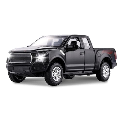 SASBSC Pickup Truck Toys for Boys Age 38 Toy Trucks for Boy Ages 47 Diecast Metal Model Truck with Light and Sound Pull Back Toy Cars Gifts for 3 Year Old Kids Black
