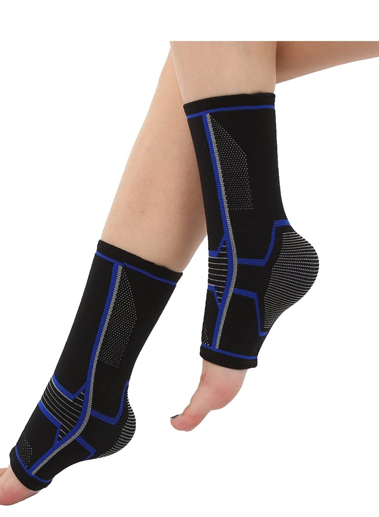 Ankle Compression Sleeve for Men and Women, Support for Heel and Arch Pain Relief, Ideal for Plantar Fasciitis, Arthritis, Achilles Tendon Injury Recovery, Perfect for Running and Jogging