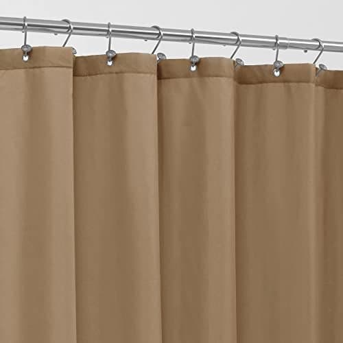 ALYVIA SPRING Extra Long Fabric Shower Curtain Liner Waterproof - 72" x 84", Soft & Lightweight XL Shower Curtain with 3 Magnets, Machine Washable - 72x84, Coffee