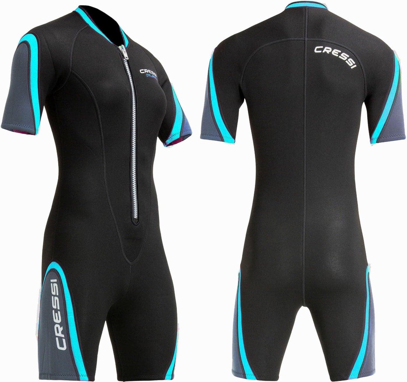 Cressi Lido Short, Black/Aquamarine, 2/S