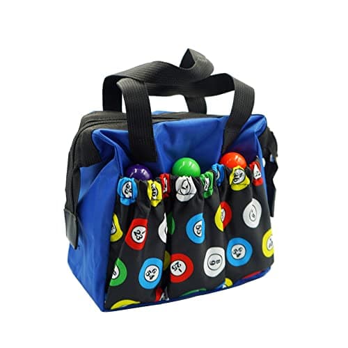 Yuanhe Bingo Dauber Bags with 6 Pockets Blue Bingo Tote Bag