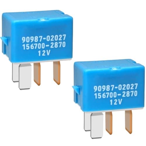 9098702027 RelaySet of 2 4 Pins AC Relay for Automotive Electrical Systems 9008087026 9098702028 Replacement for 19972014 Toyota Lexus and Camry Vehicles