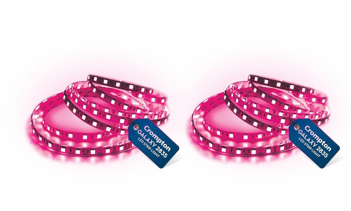 Crompton 5 Meter Strip Light Pink 300 LEDs Pack of 2 Without Driver