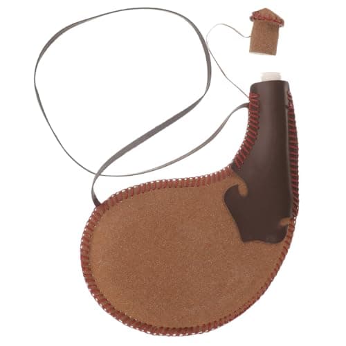 Alipis Ancient Leather Water Bag Bota Bag Wine Storage with Strap, Coffee, 12.20 X 7.67 X 0.98 Inches, Lightweight and Foldable for Outdoor Activities and Decoration